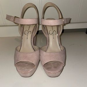 Jessica Simpson cream heels